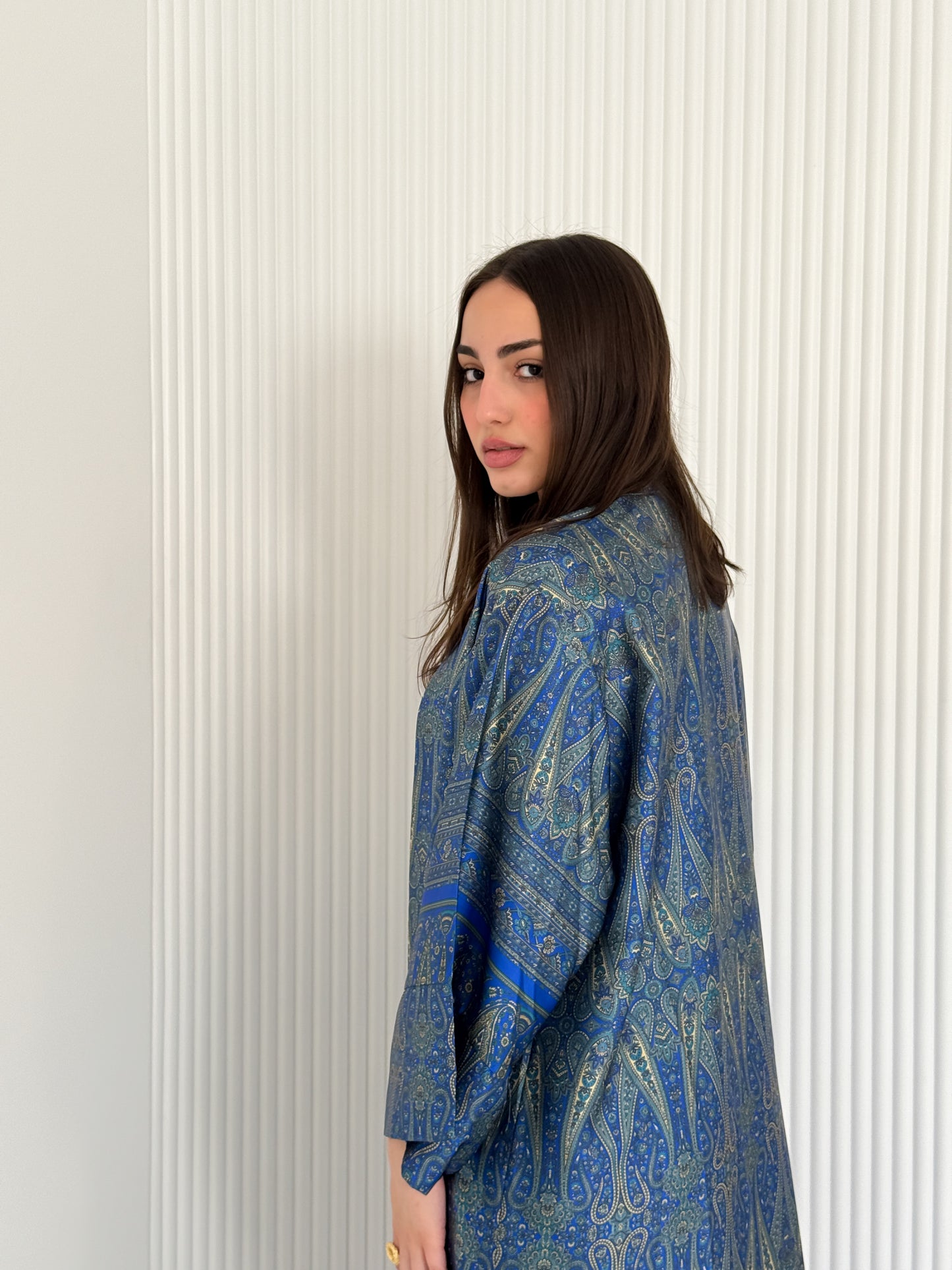 Satin Kimono Blue