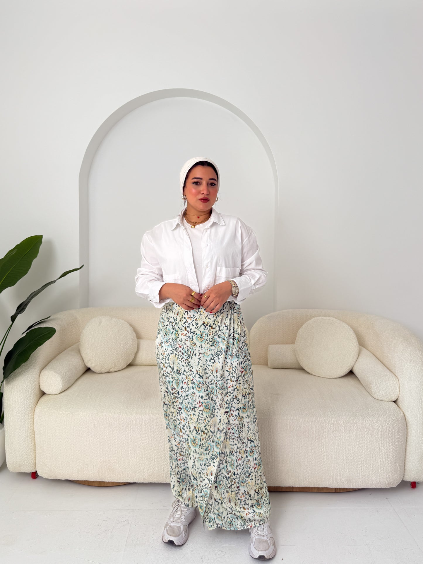 Elegant Satin Wrap Skirt Graden
