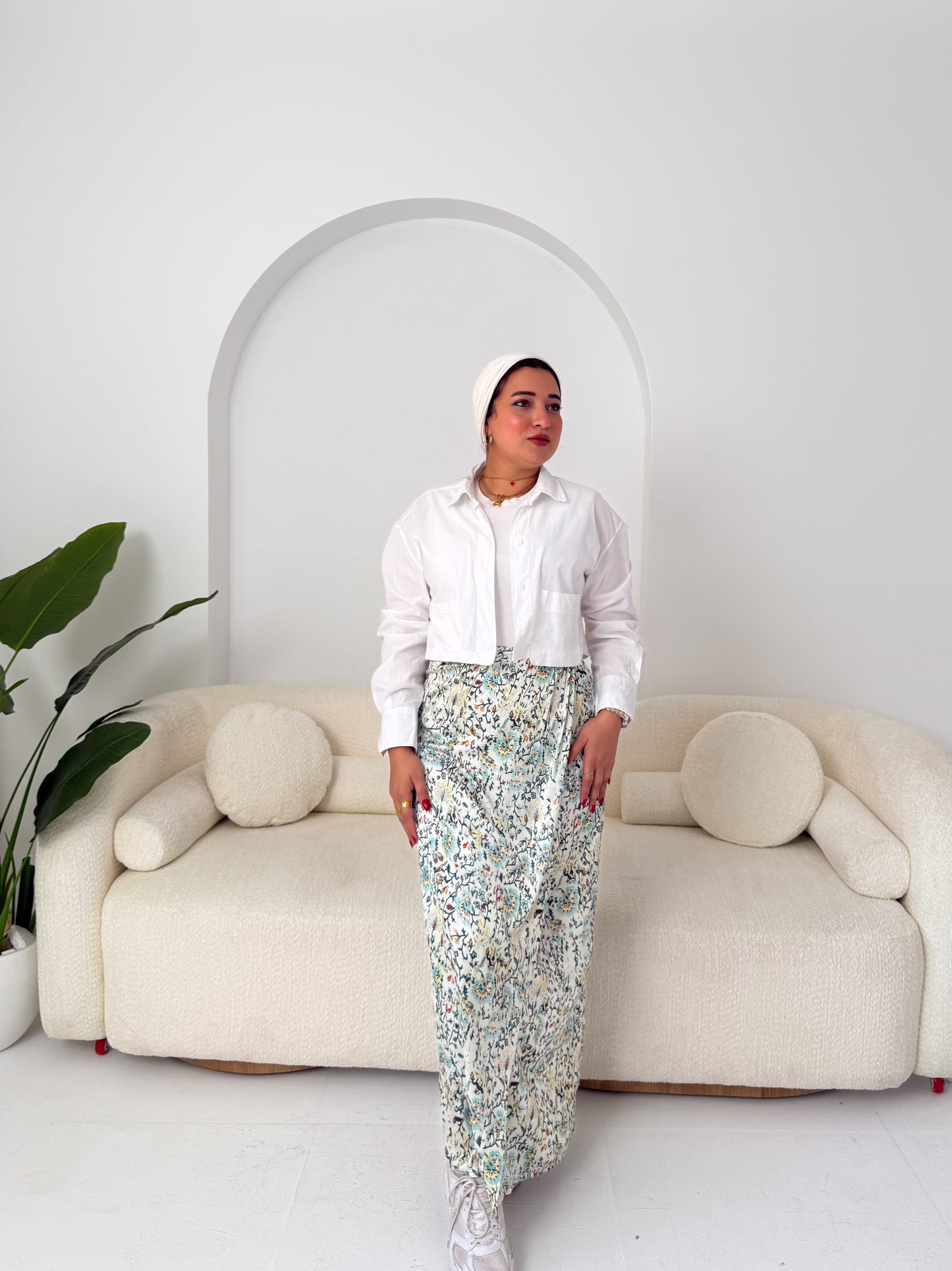 Elegant Satin Wrap Skirt Graden