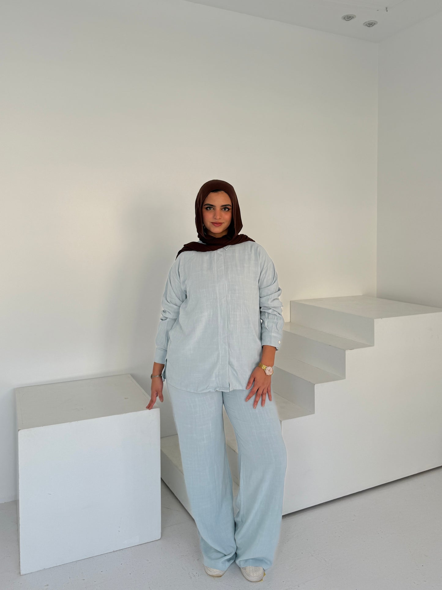 Two Piece Linen Suit – Beacon grey