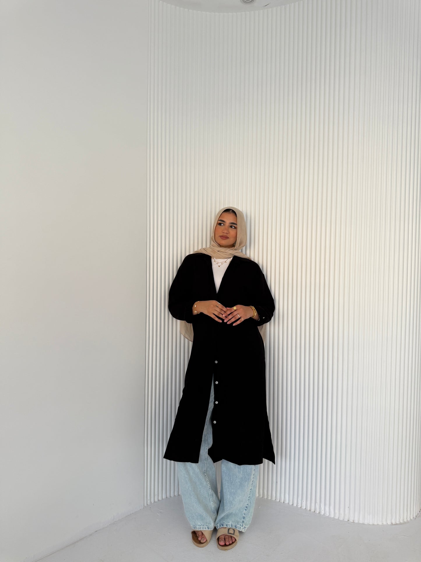 Two Piece Linen Suit – Black