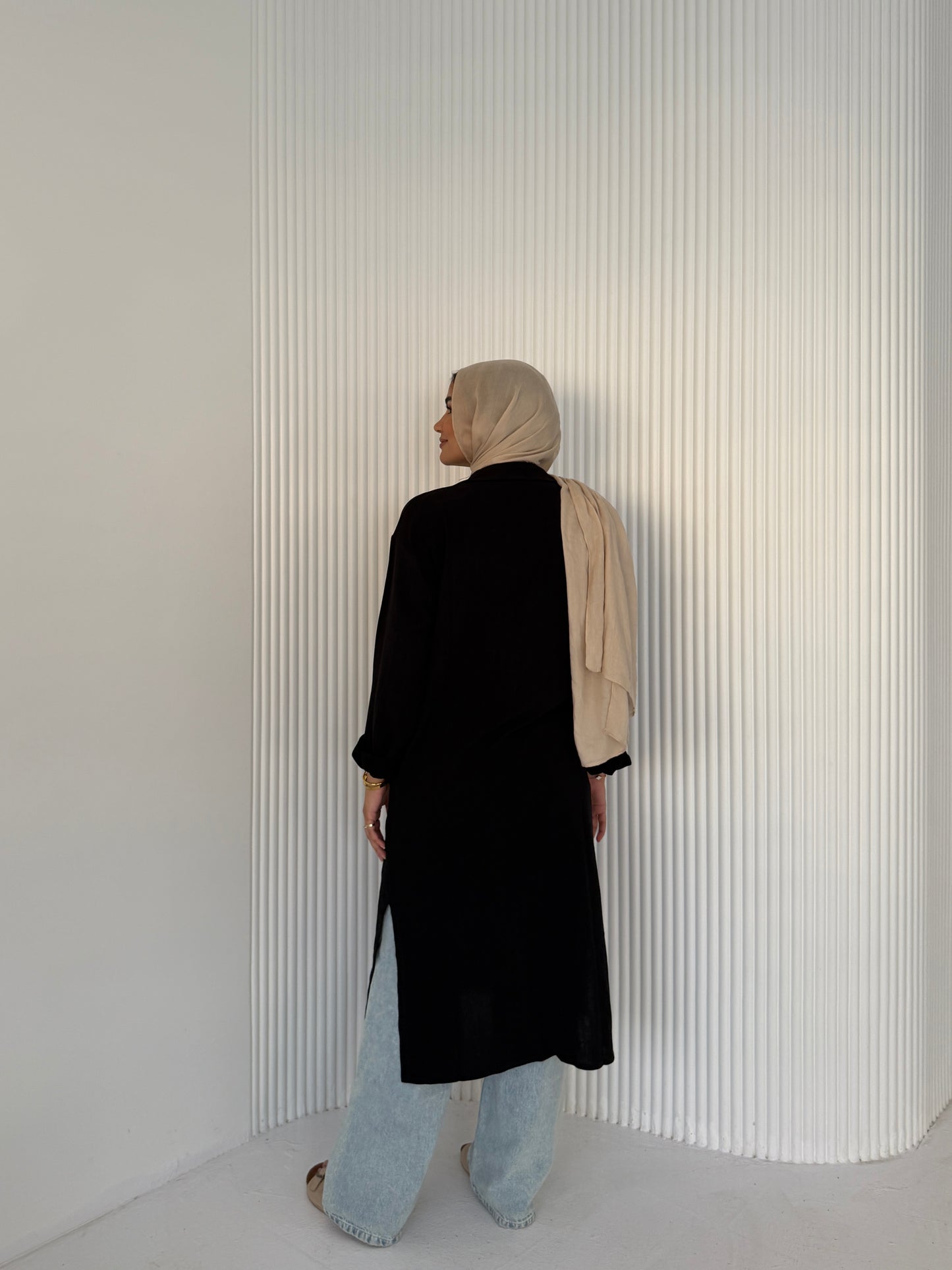 Two Piece Linen Suit – Black