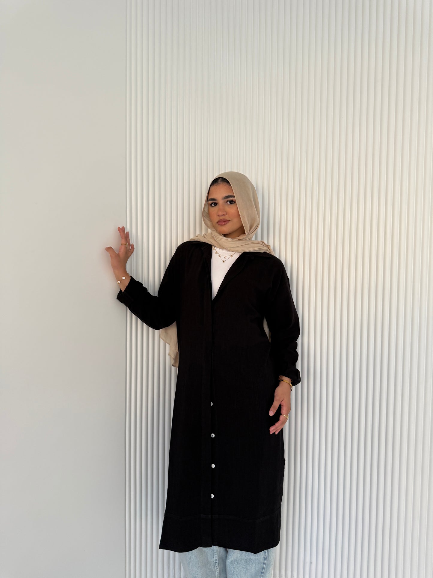 Two Piece Linen Suit – Black