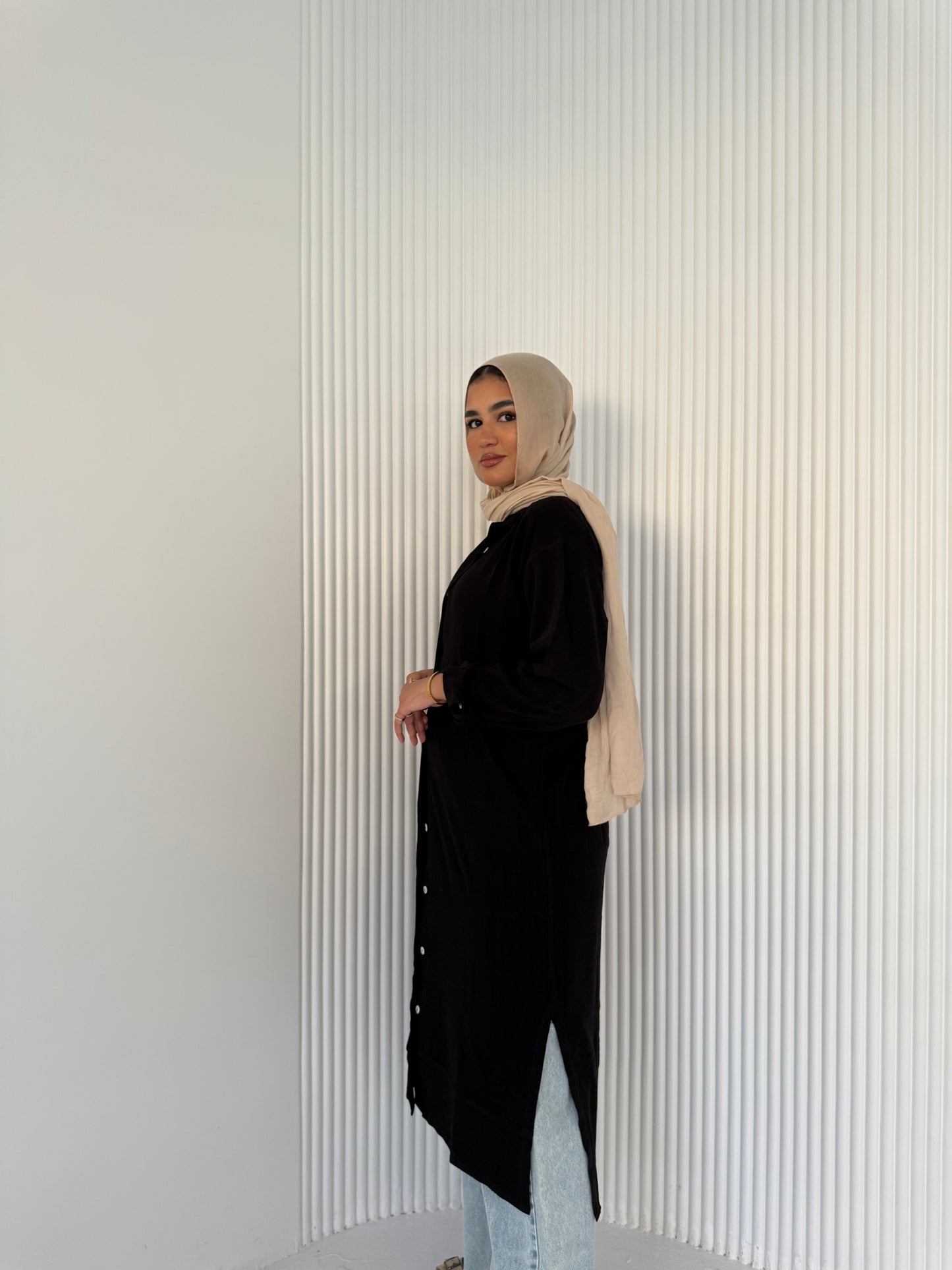 Two Piece Linen Suit – Black