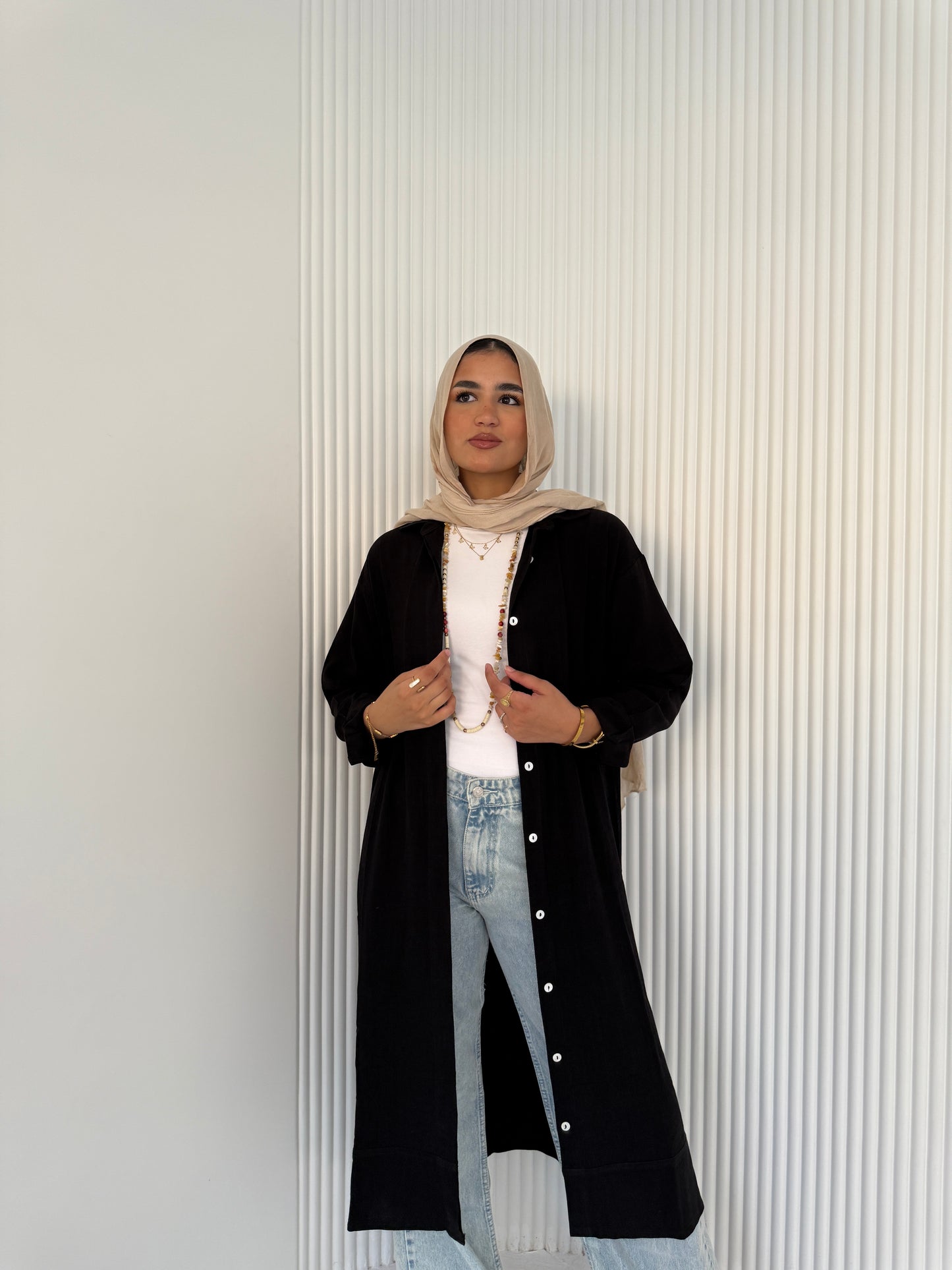Two Piece Linen Suit – Black