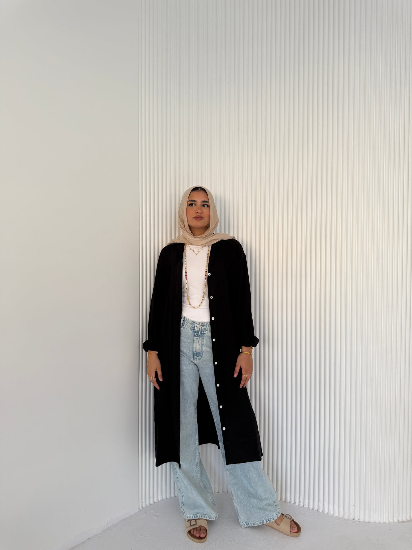 Two Piece Linen Suit – Black