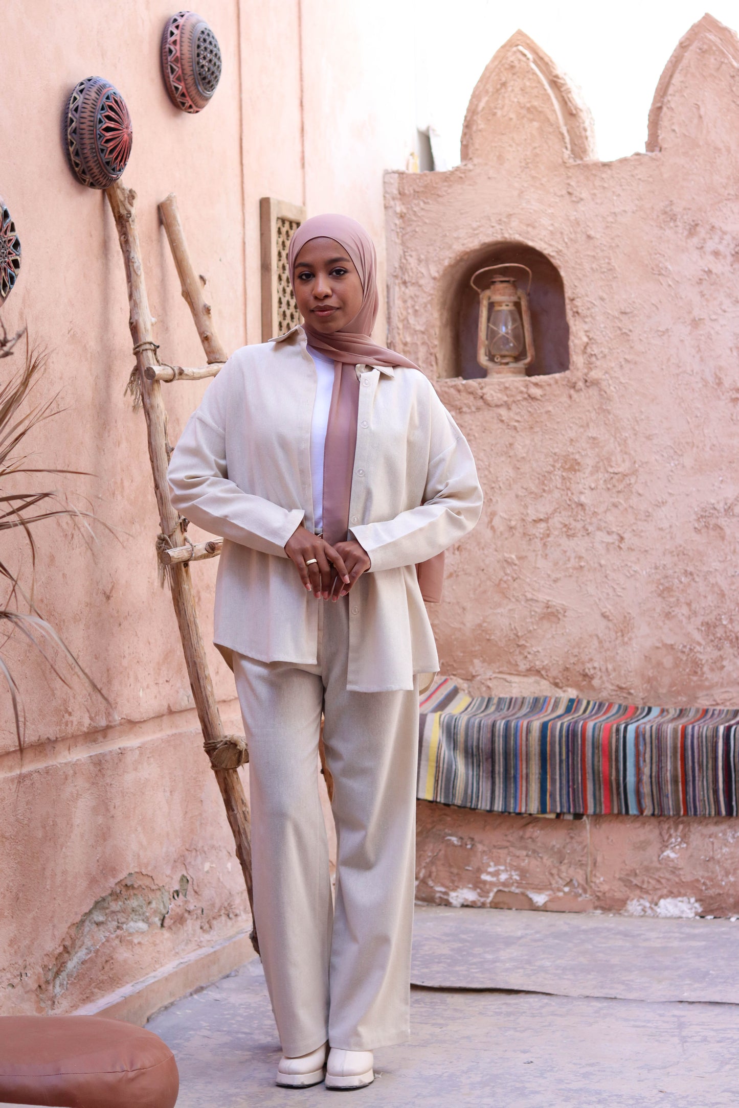 Linen beige set