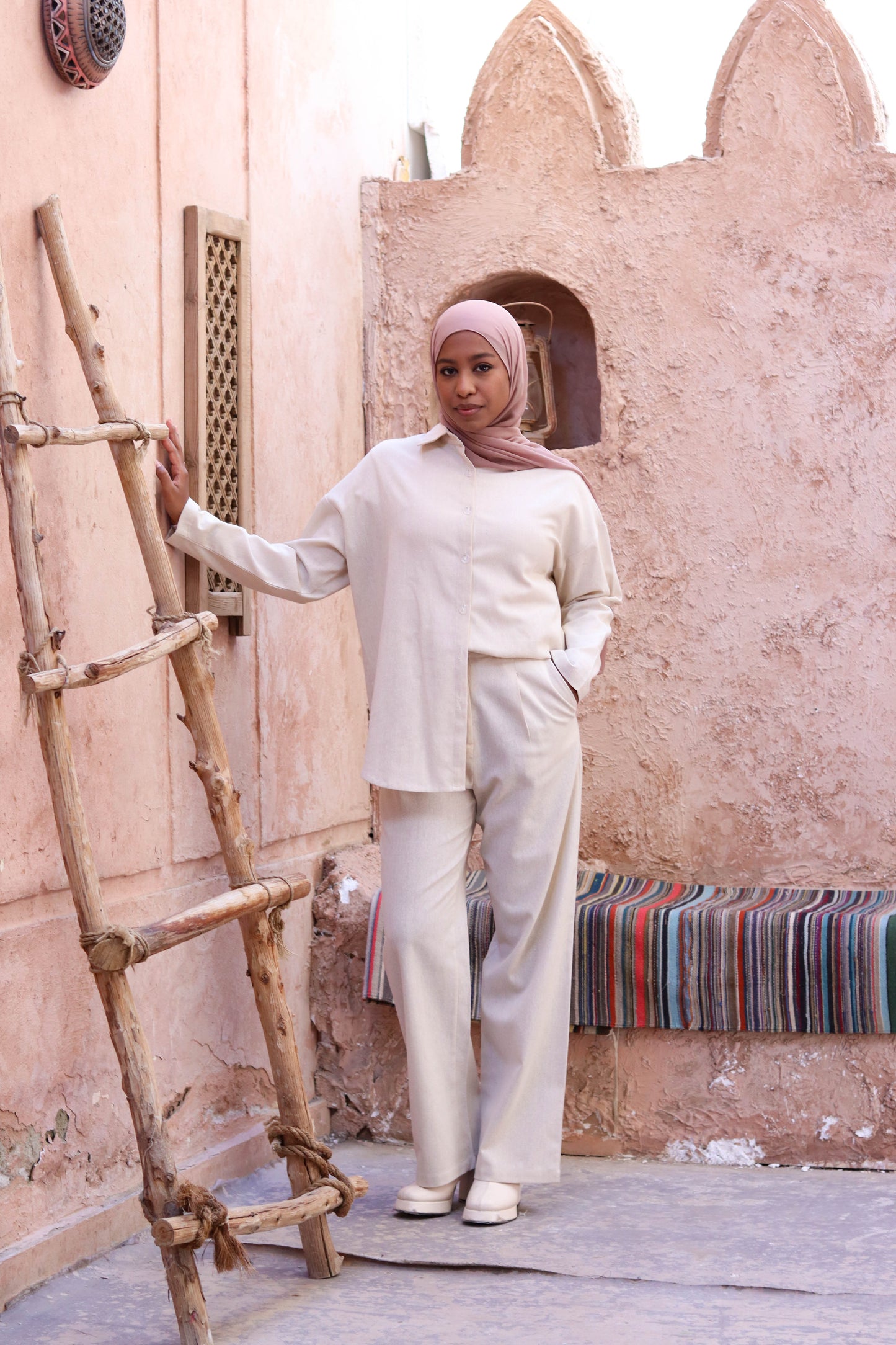 Linen beige set