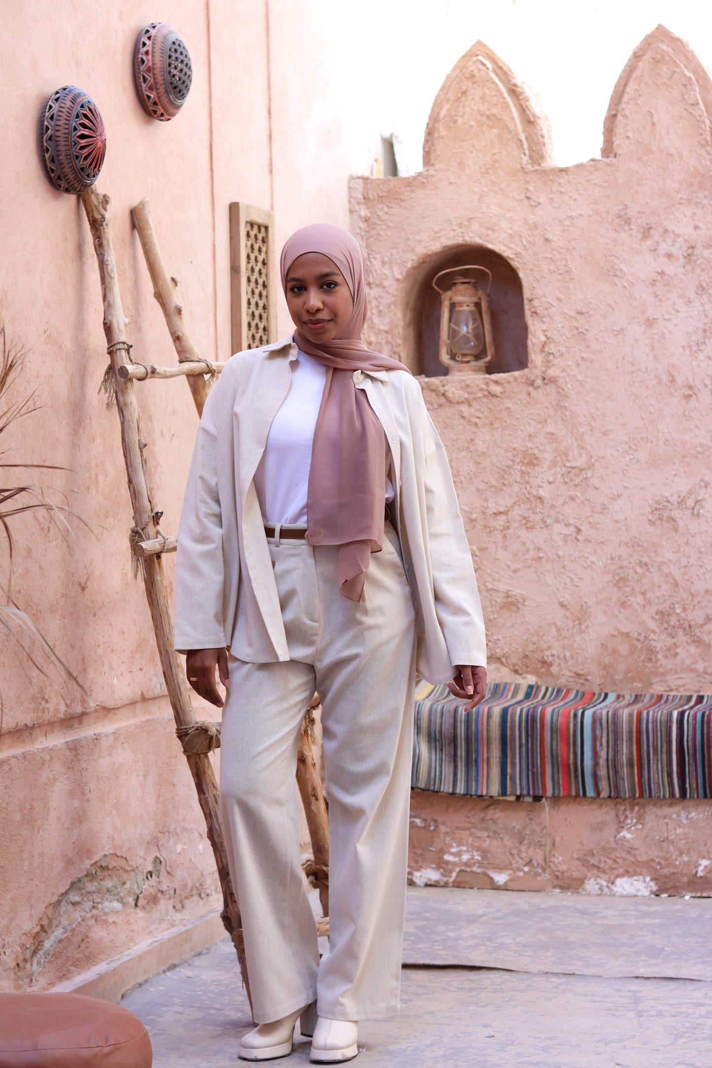 Linen beige set