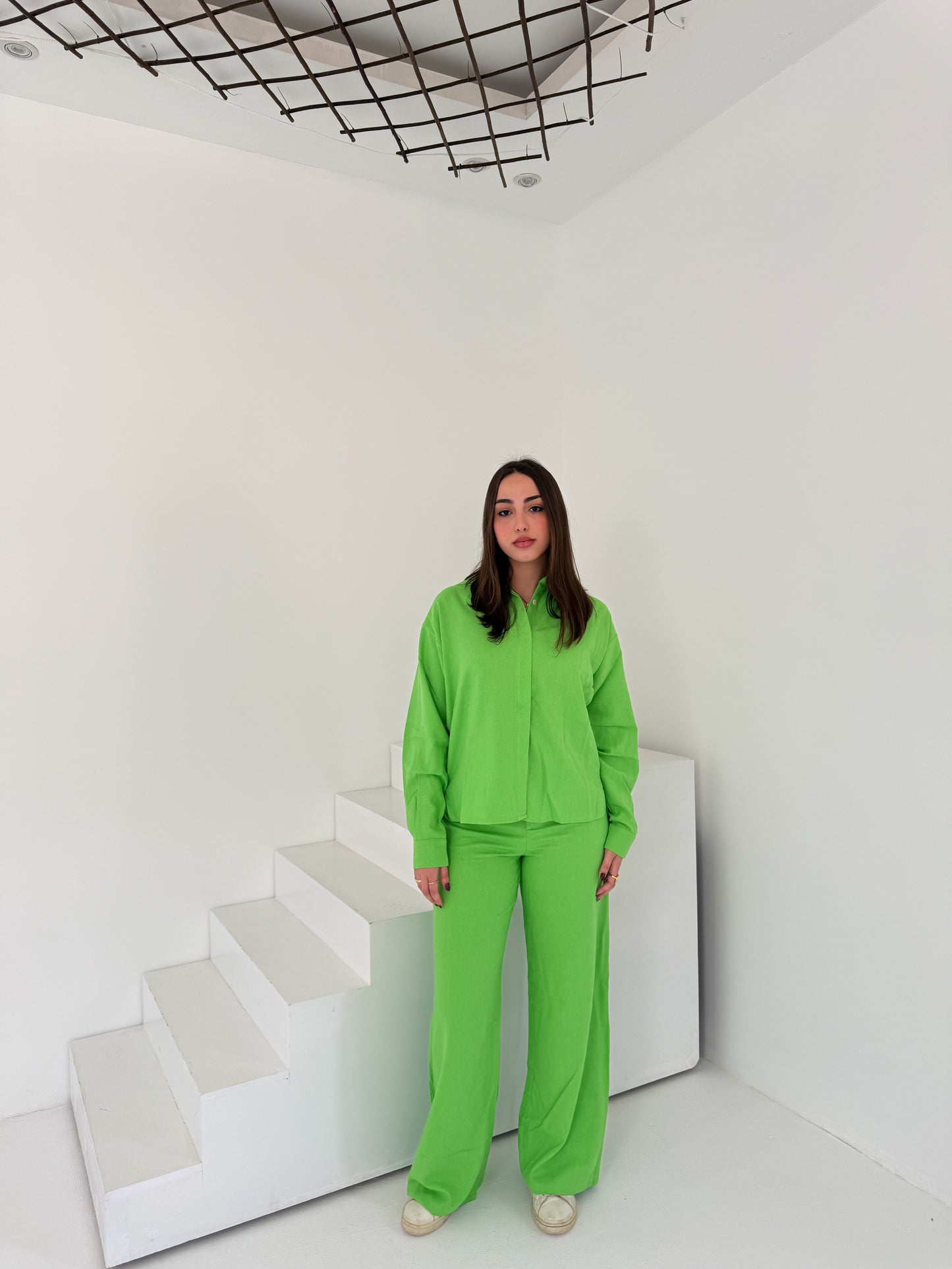 Two-Piece Linen Suit Mantis