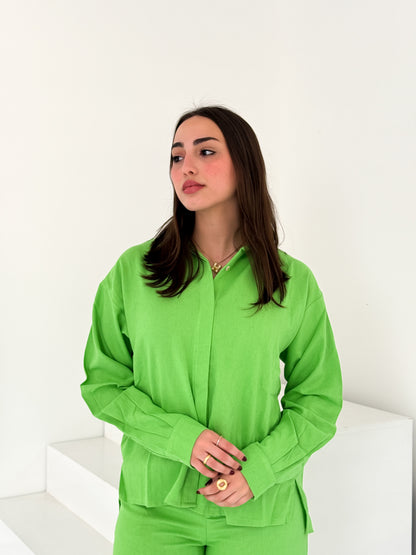 Two-Piece Linen Suit Mantis