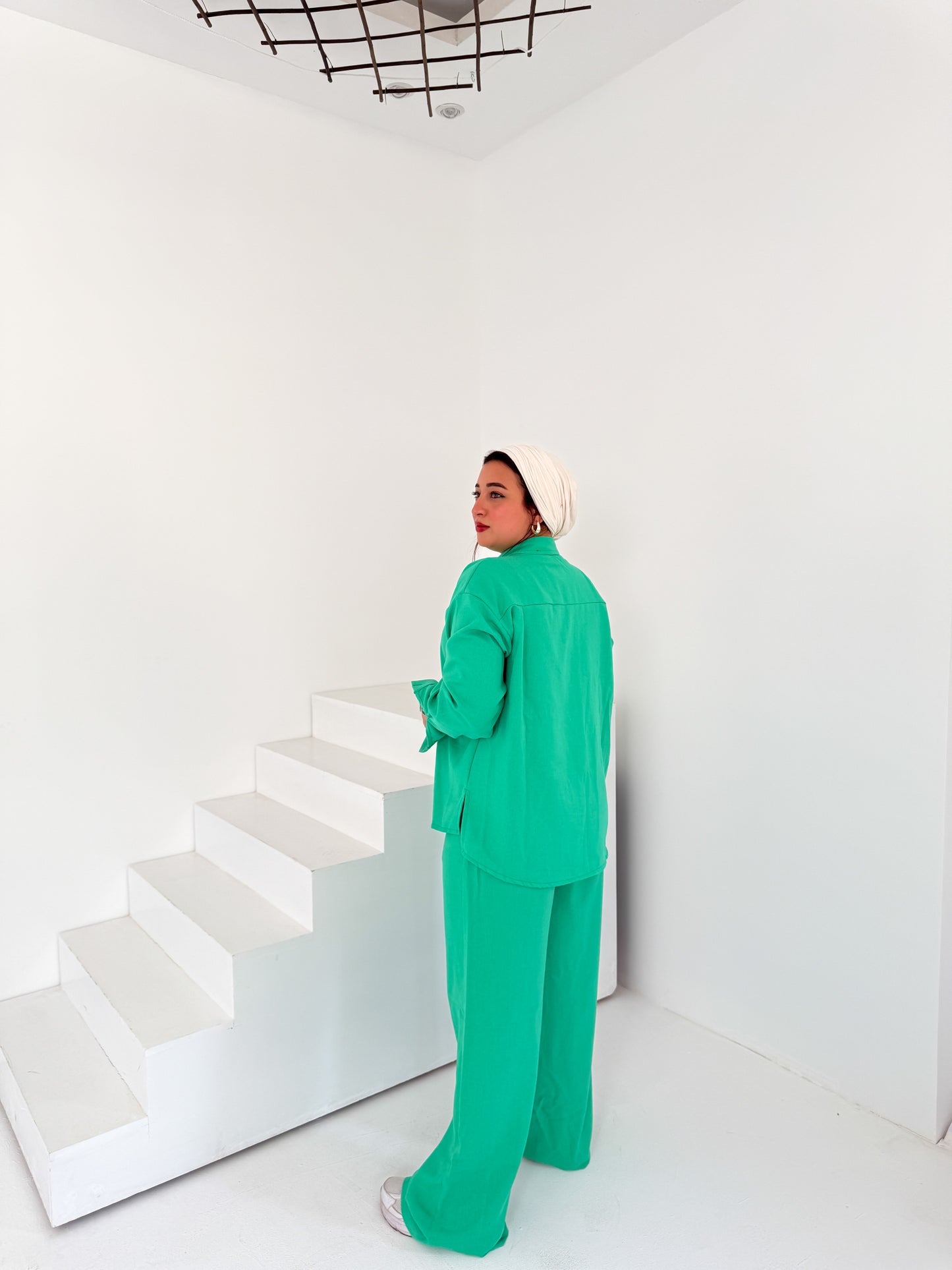 Two-Piece Linen Suit Mint