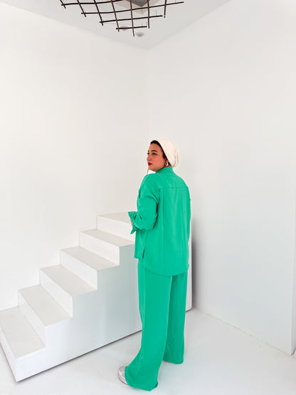 Two-Piece Linen Suit Mint