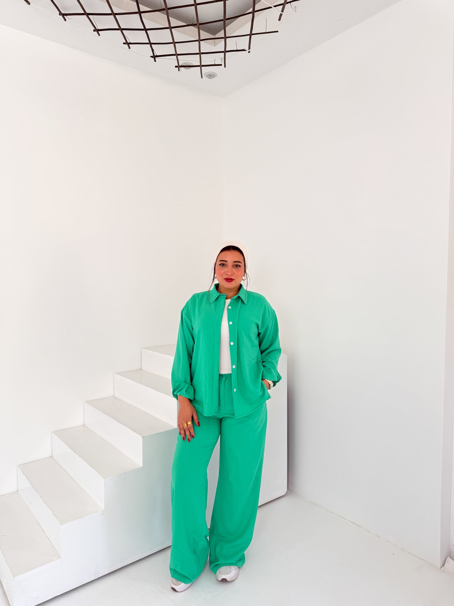 Two-Piece Linen Suit Mint