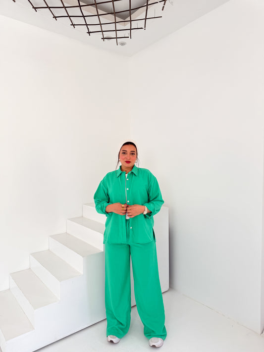 Two-Piece Linen Suit Mint