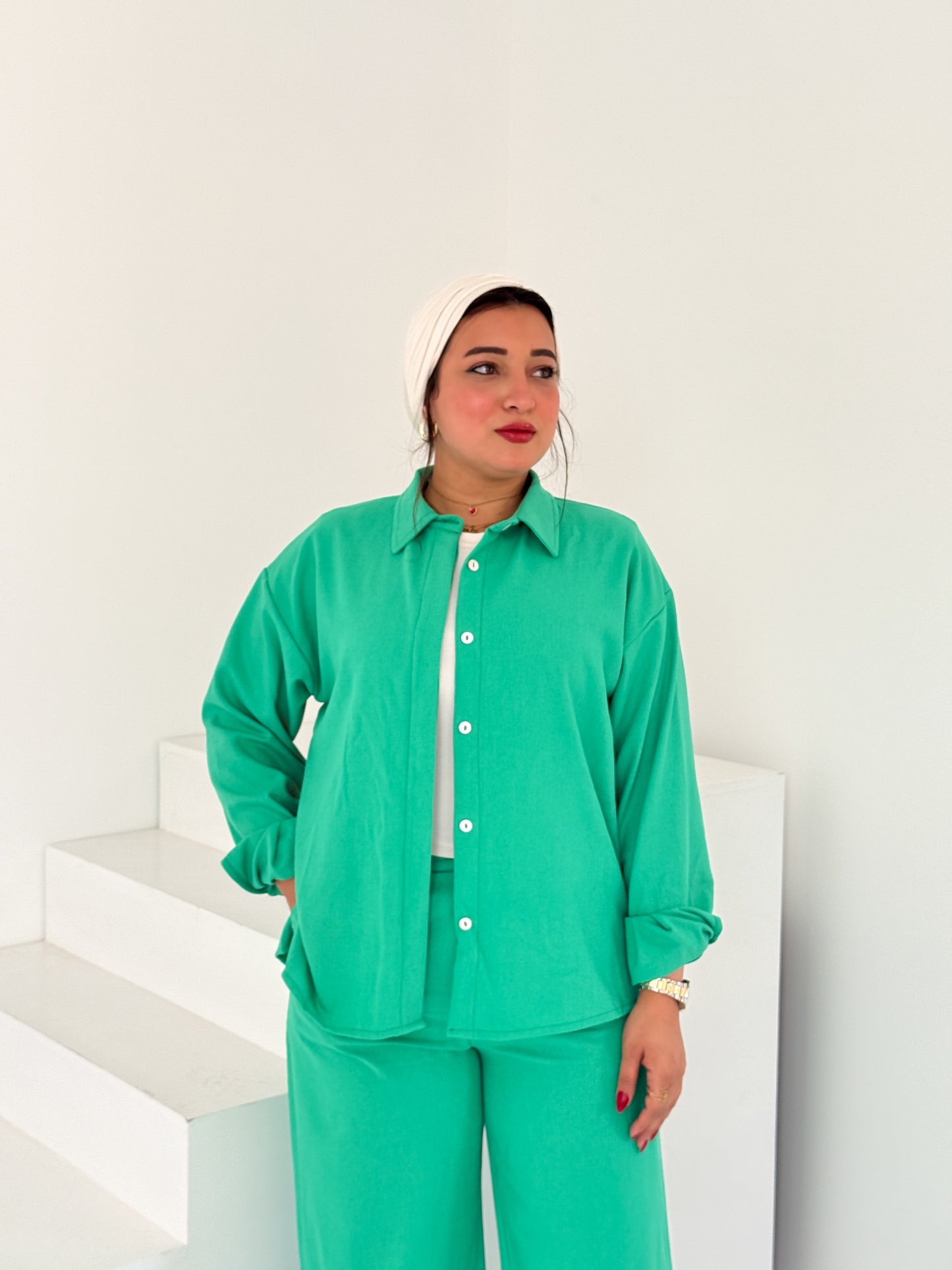 Two-Piece Linen Suit Mint