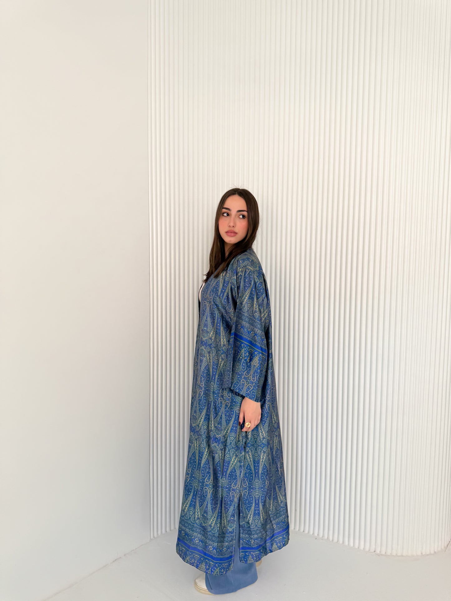 Satin Kimono Blue