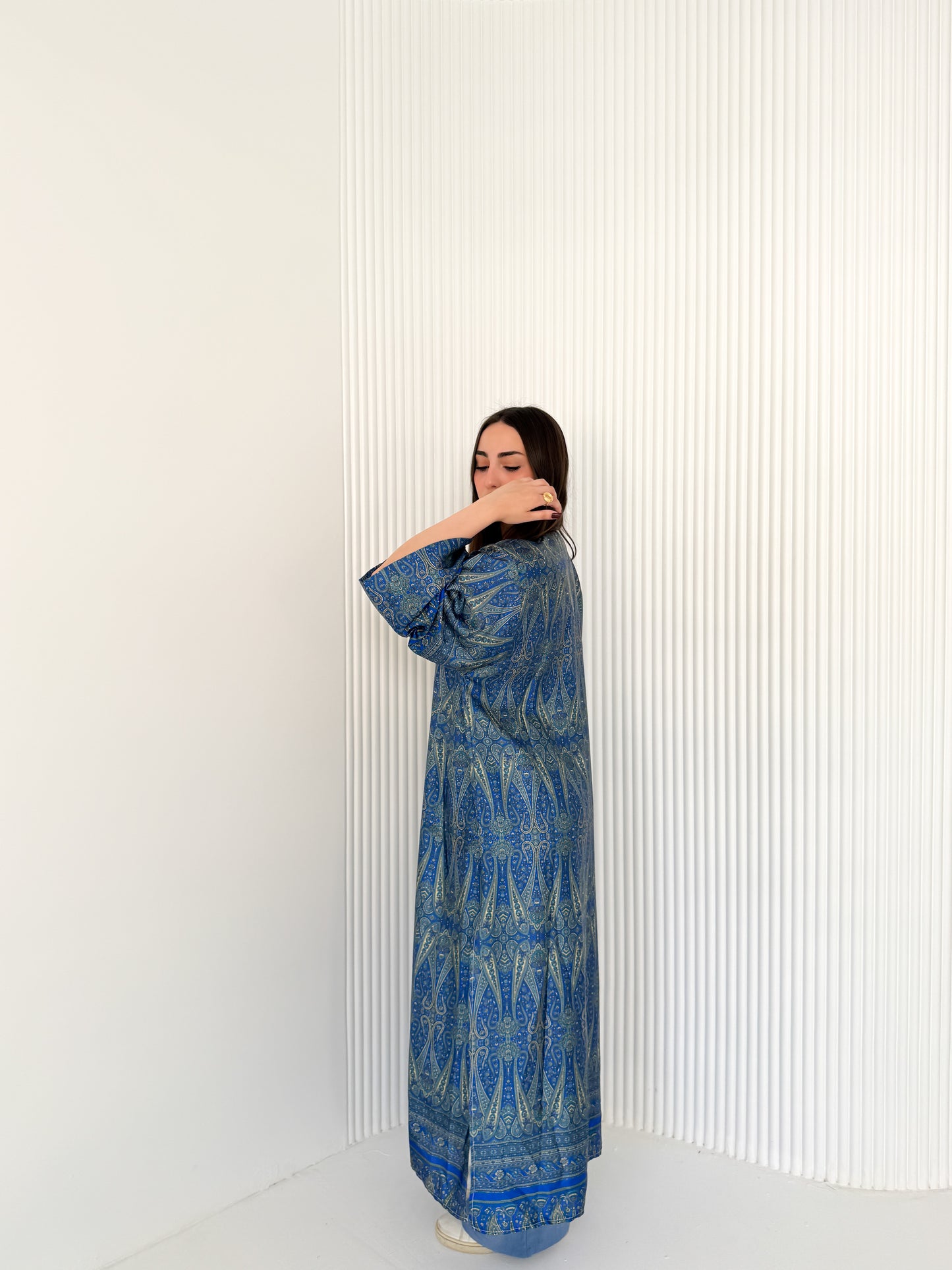 Satin Kimono Blue