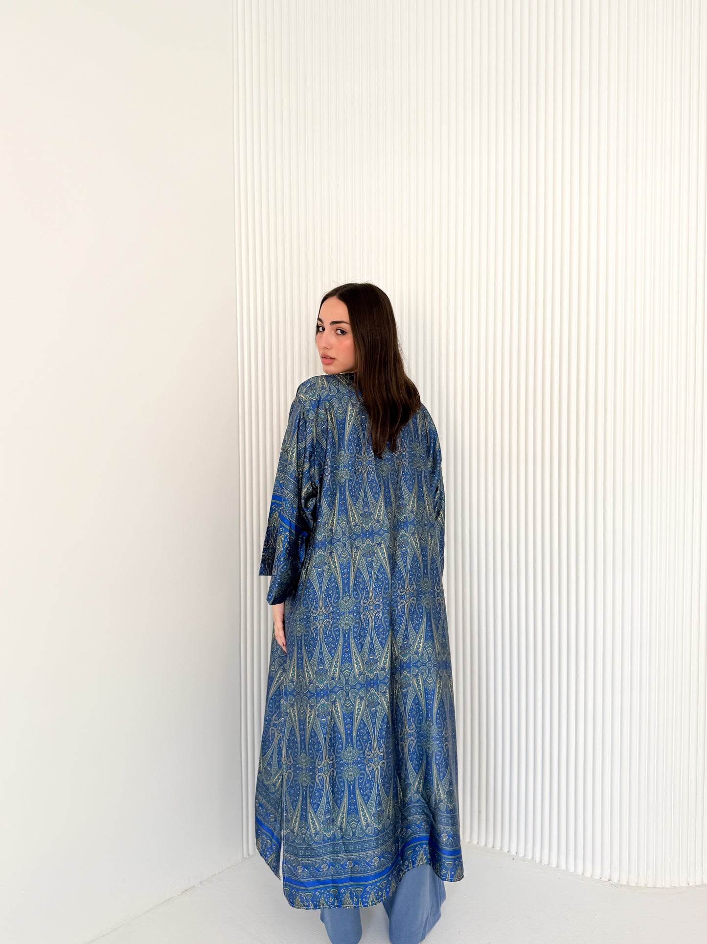 Satin Kimono Blue