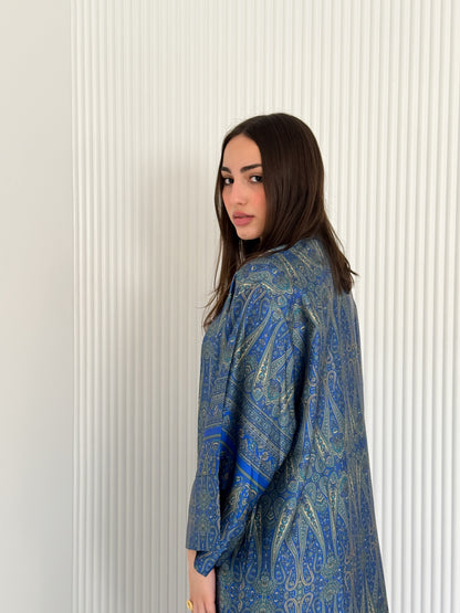 Satin Kimono Blue