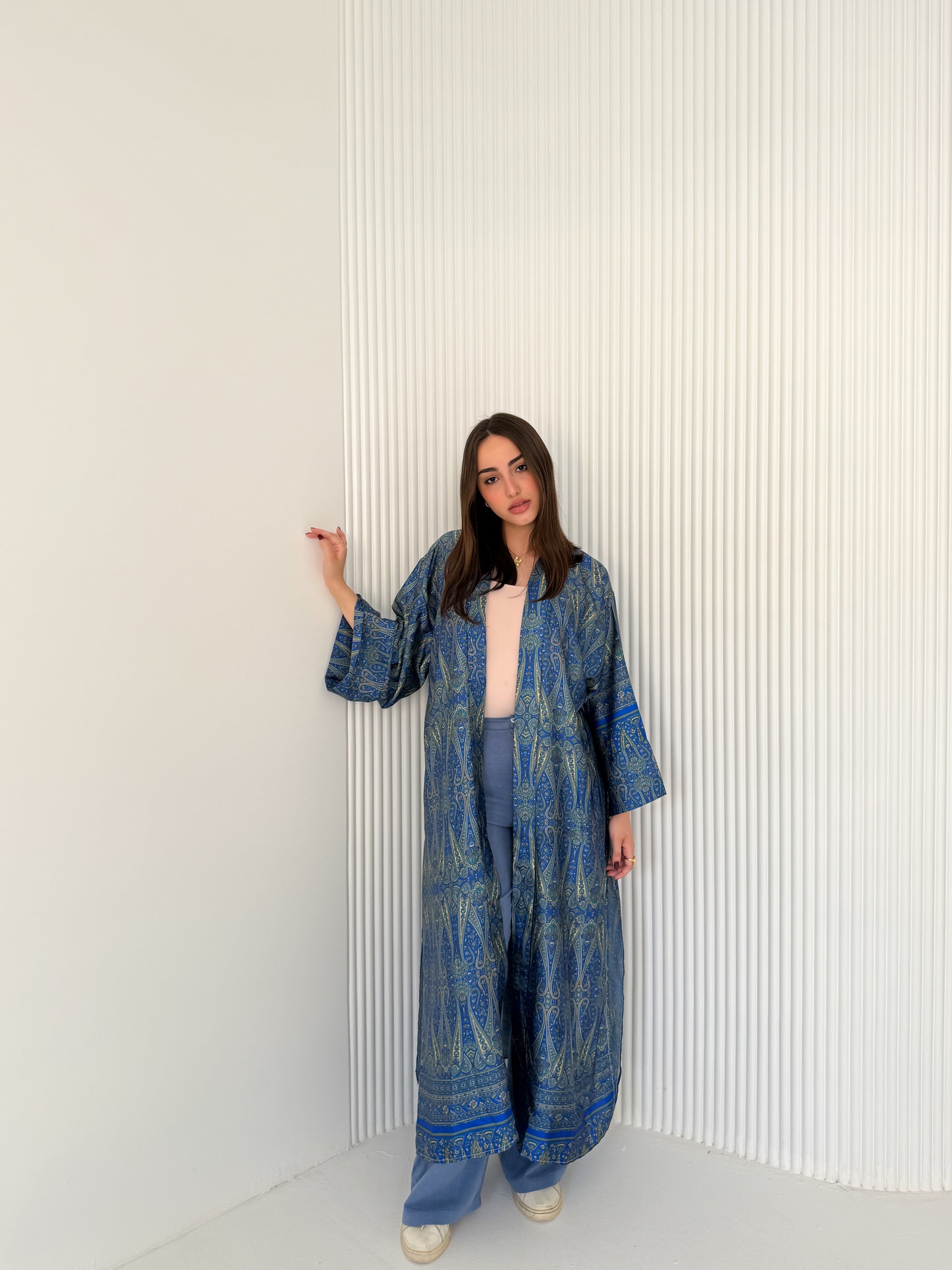 Satin Kimono Blue