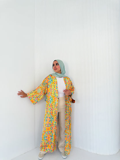 Satin Kimono Yellow