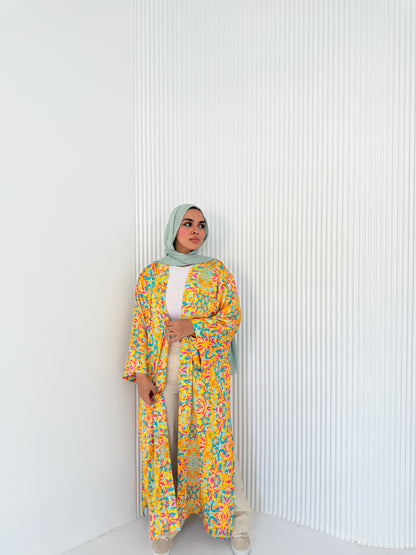 Satin Kimono Yellow