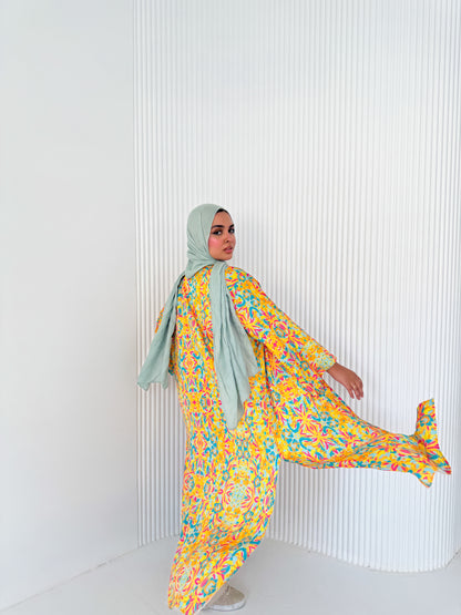 Satin Kimono Yellow