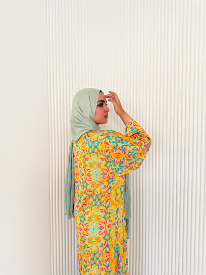 Satin Kimono Yellow