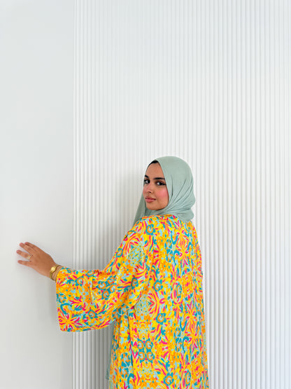 Satin Kimono Yellow