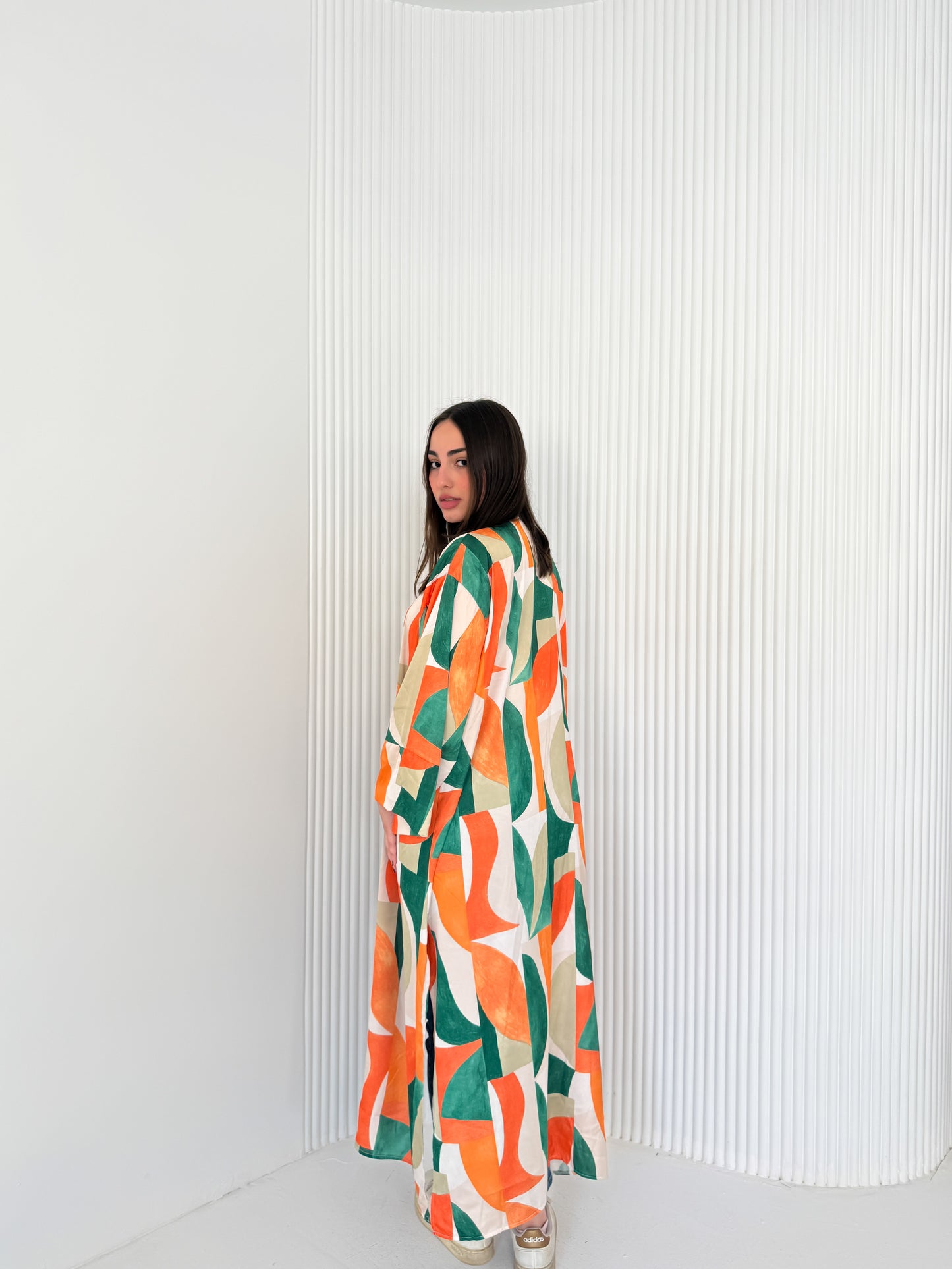 Satin Kimono Green