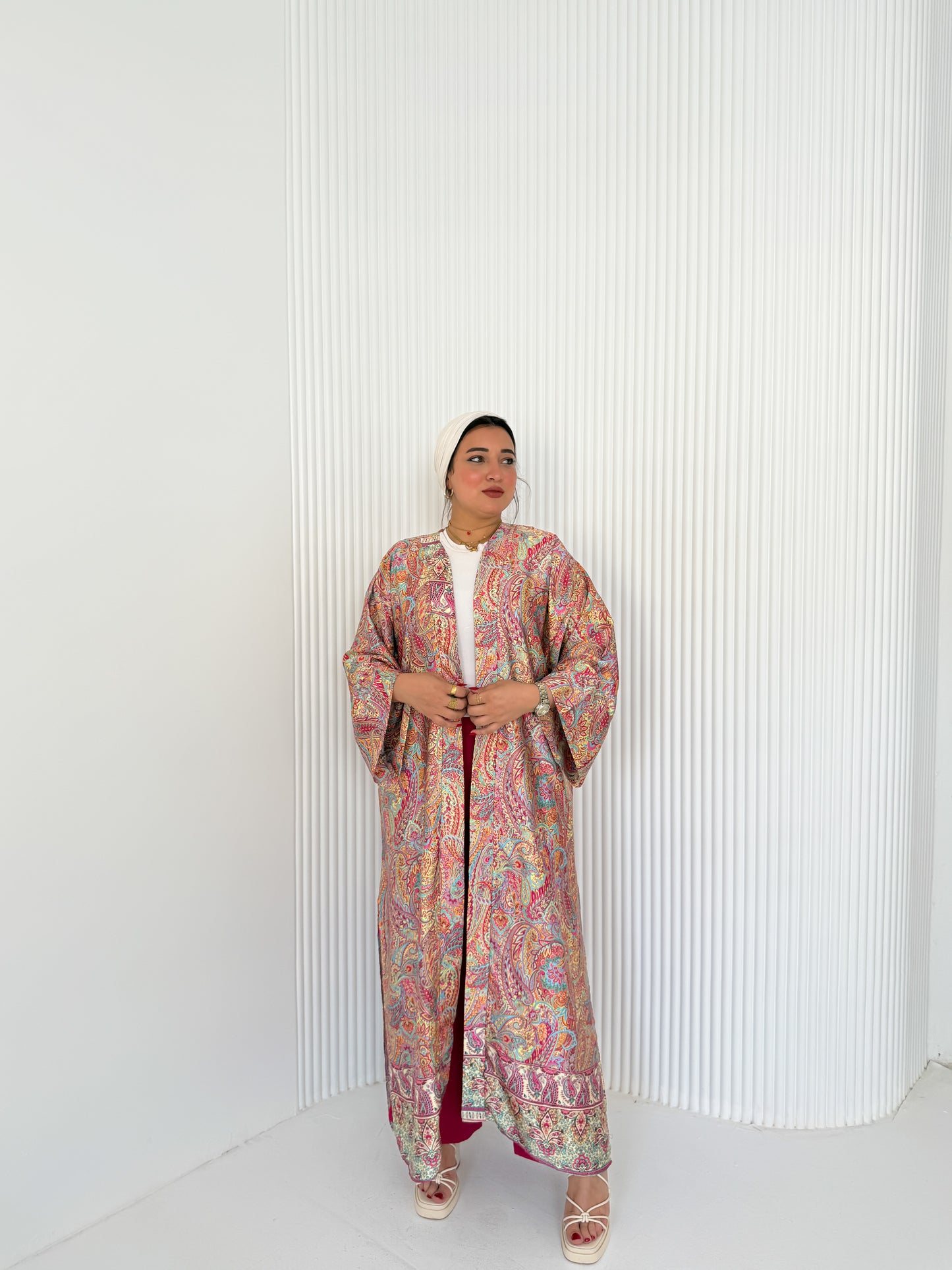 Satin Kimono Fushia