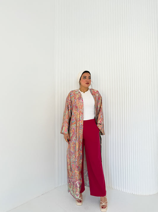 Satin Kimono Fushia