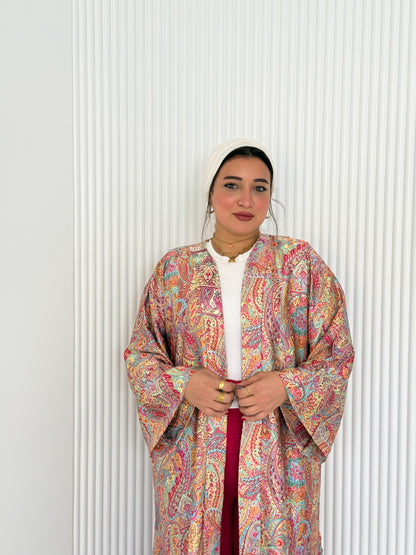 Satin Kimono Fushia