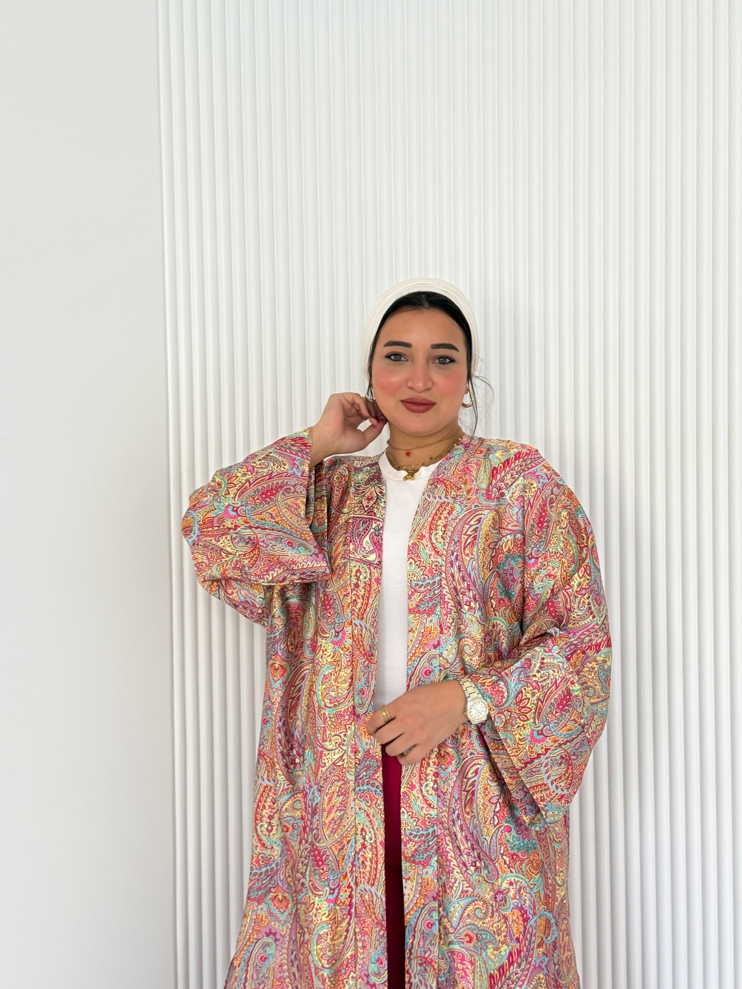 Satin Kimono Fushia