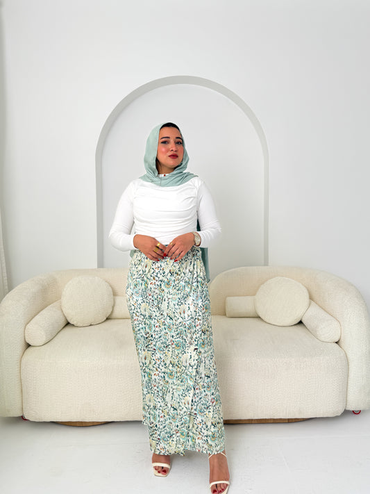 Elegant Satin Wrap Skirt Graden