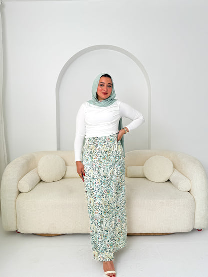 Elegant Satin Wrap Skirt Graden