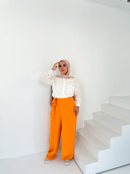 Linen Wrap Pants