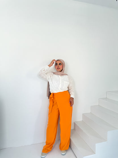 Linen Wrap Pants