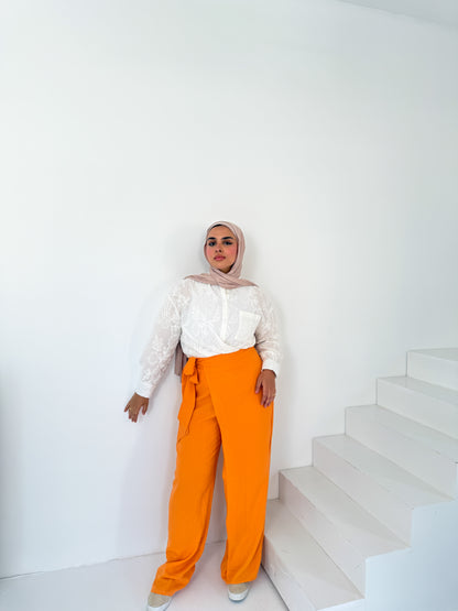 Linen Wrap Pants