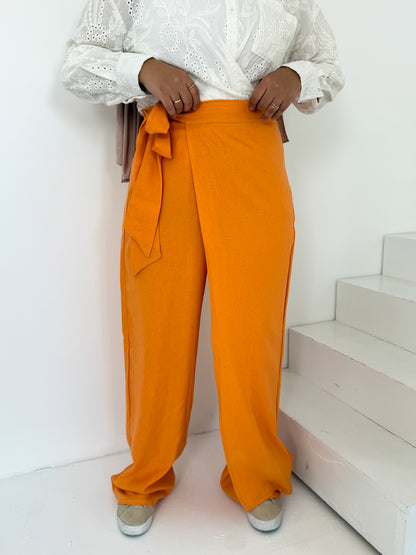 Linen Wrap Pants