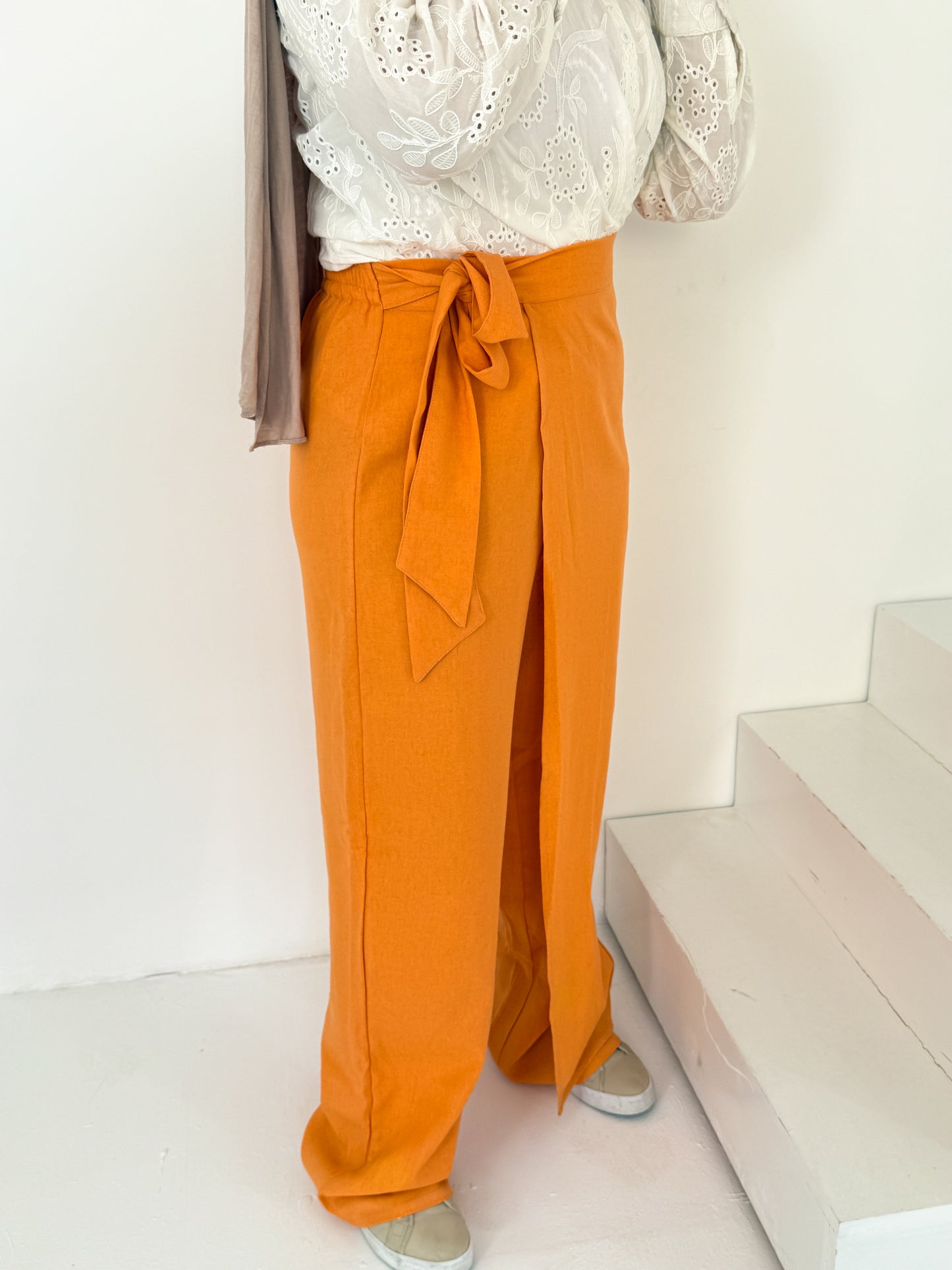 Linen Wrap Pants