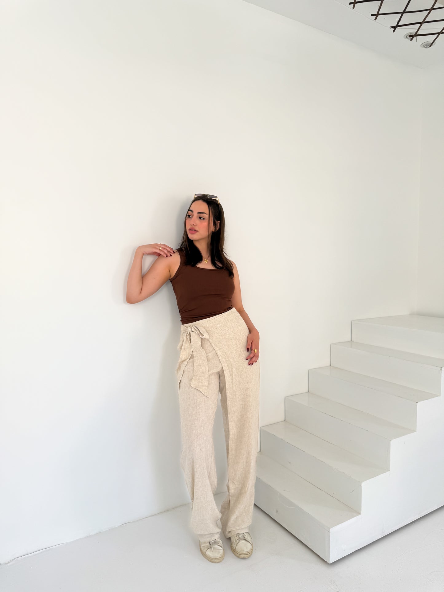 Linen Wrap Pants