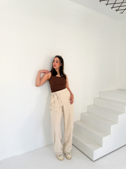 Linen Wrap Pants