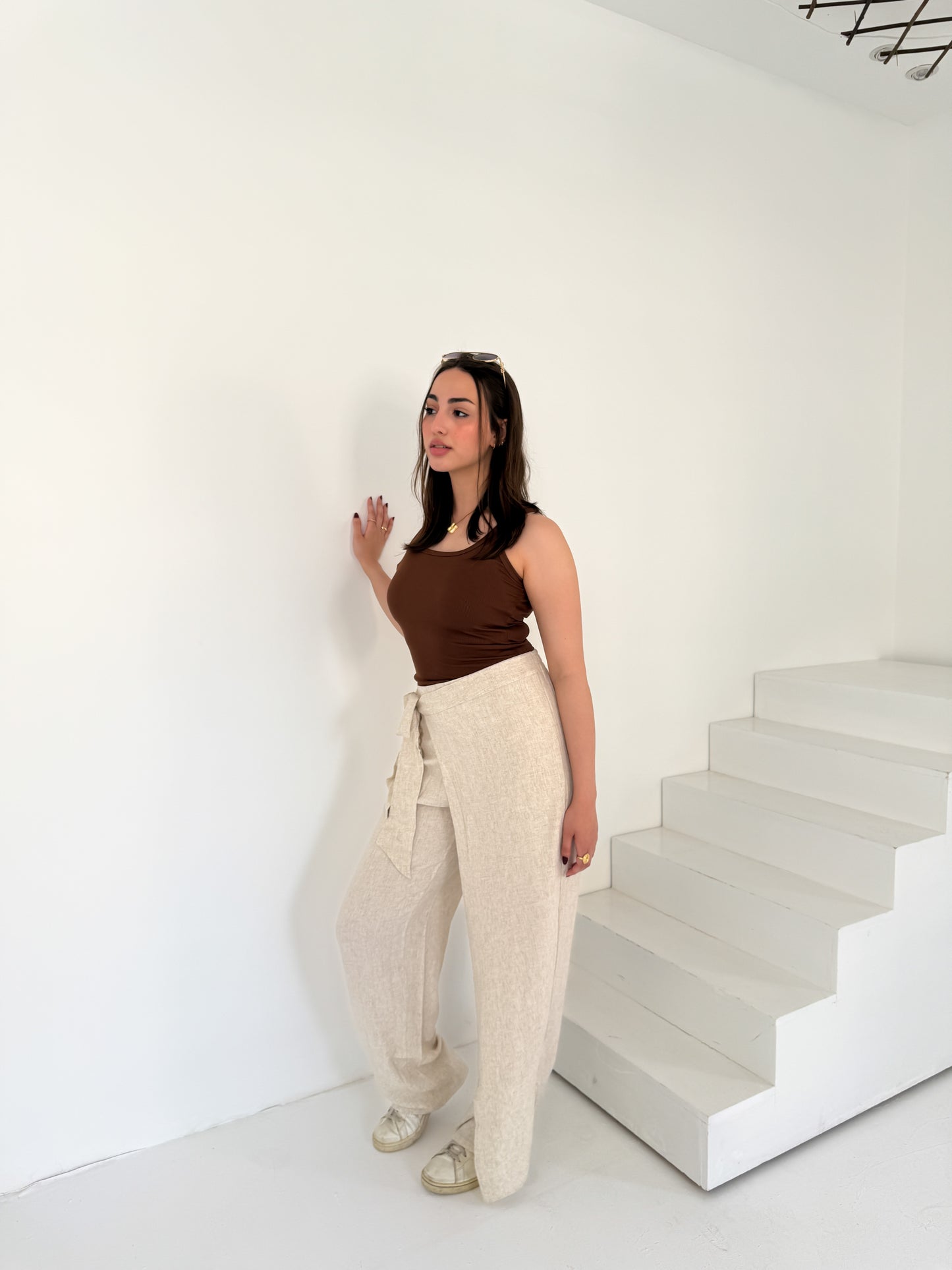 Linen Wrap Pants
