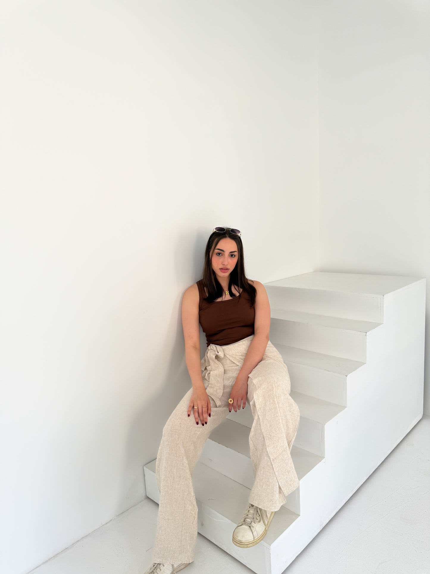 Linen Wrap Pants
