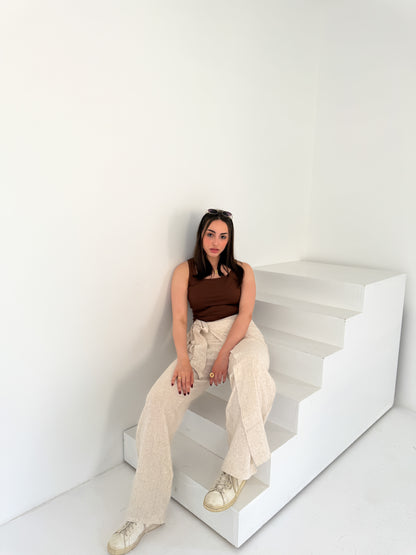 Linen Wrap Pants