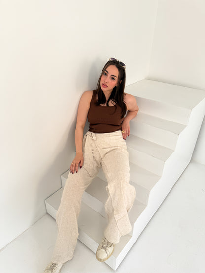 Linen Wrap Pants