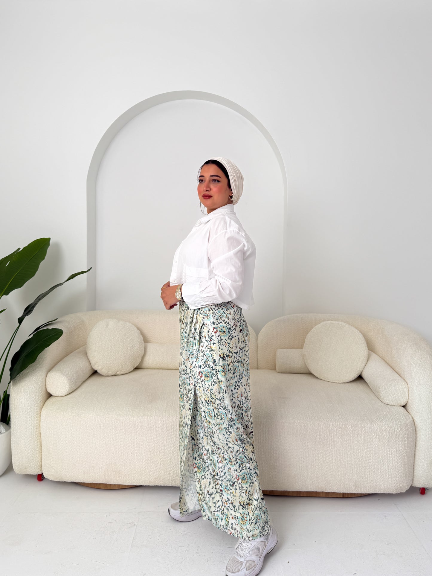 Elegant Satin Wrap Skirt Graden