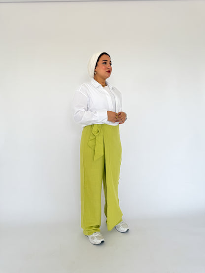 Linen Wrap Pants